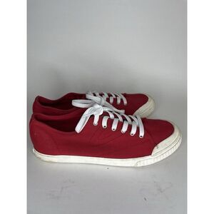 Tretorn Shoes Lace Up Casual Sneakers Women Size 42.5 US 11 Red Canvas